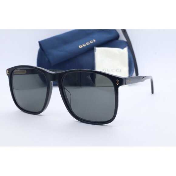 Gucci GG 1041S 001 Large Black Sunglasses Frames Gray Lenses NEW! main image 5